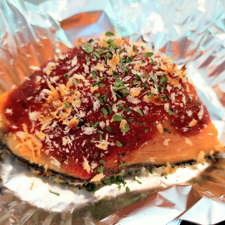 お弁当☆鮭のトマトバジル焼き